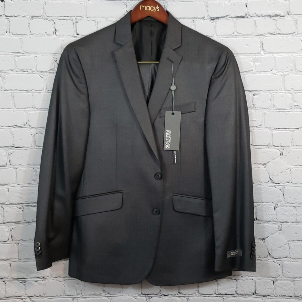 Kennerh Cole Reaction slim suit Tonal Grey 40S 33W